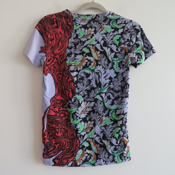 BALENCIAGA FW 2012 - 2013 Abstract Pop Art Cotton Tee T Shirt Lilac - Size XS - Picture 10 of 15